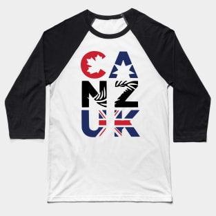 CANZUK Symbols In Column Baseball T-Shirt